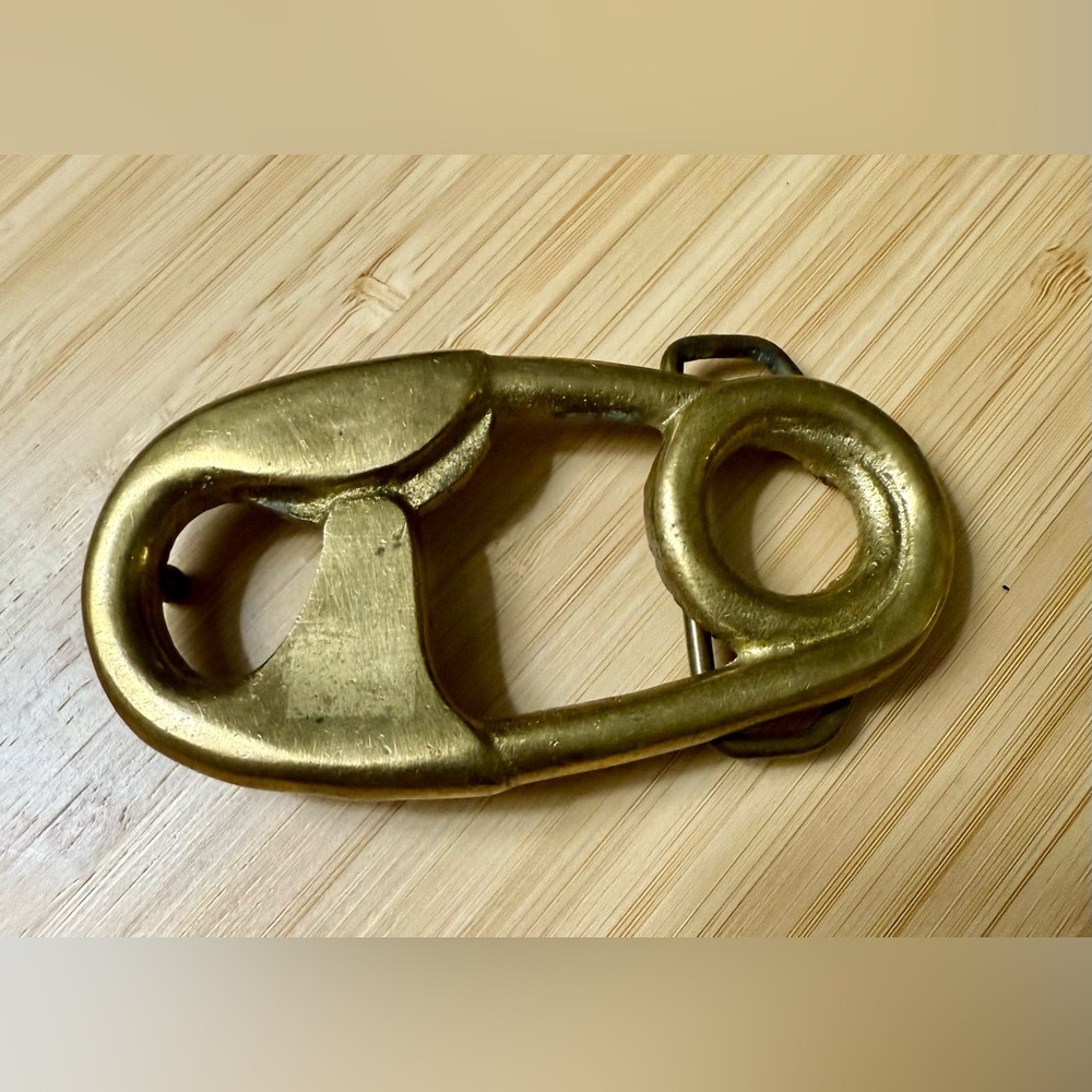 Solid brass safety pin Belt buckle